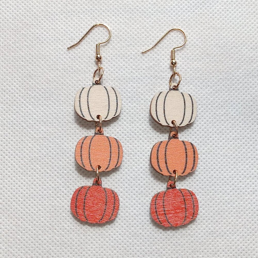 Cute Pumpkin Earrings, Festive Dangling Earrings, Fall Earrings, Autumn Earrings